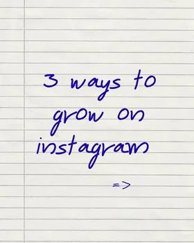 Instagram post maker example: handwritten-style growth tips post from Maxolot's AI Instagram post generator