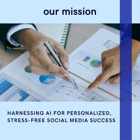 AI advertising example: mission statement Instagram advertisement for an AI social media brand