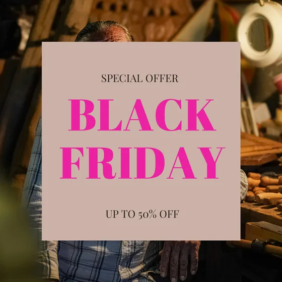 Instagram advertisement example: Black Friday special offer creative