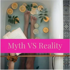 Myth vs Reality Instagram post created with Maxolot: magenta band across a bath photo