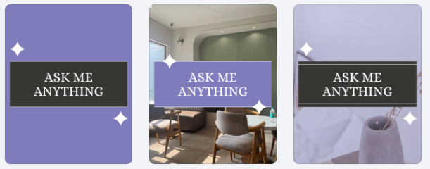 Example Instagram Story/carousel format using an answer-first, question-style hook across three slides