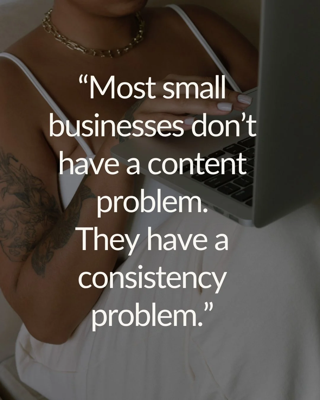 Maxolot-generated Instagram post — Consistency problem for small business