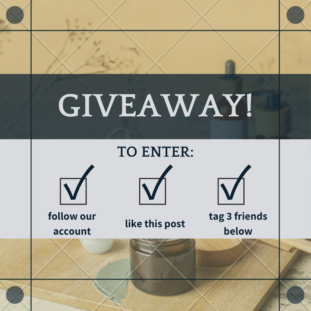 Dark-theme Instagram giveaway post made with Maxolot's post maker, with checklist entry steps
