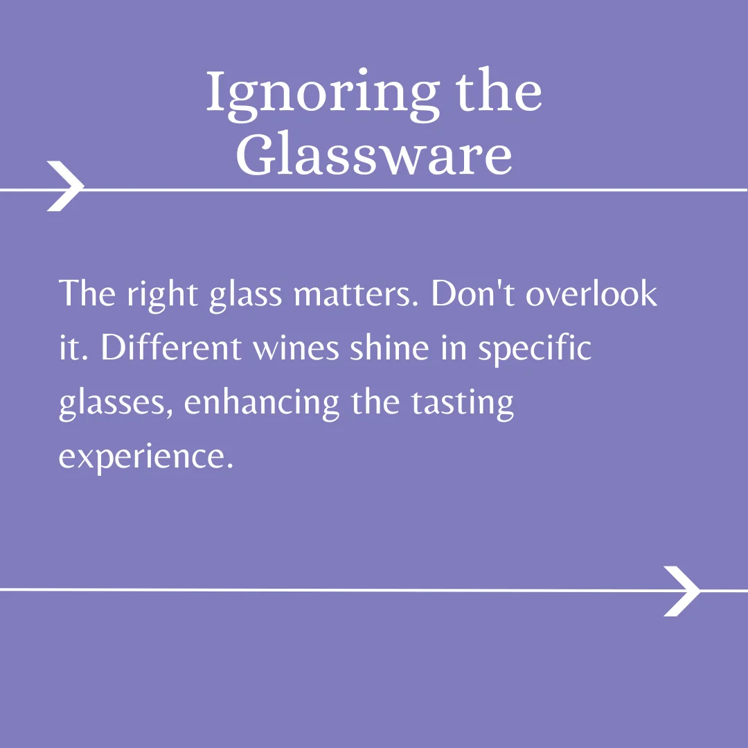 Instagram educational carousel example, one mistake per slide: 'Ignoring the Glassware'.
