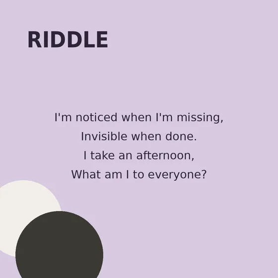 Instagram riddle post created with Maxolot for a cleaning service, lilac background