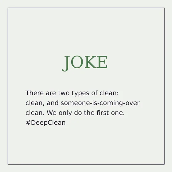 Social media jokes example created with Maxolot for a cleaning service