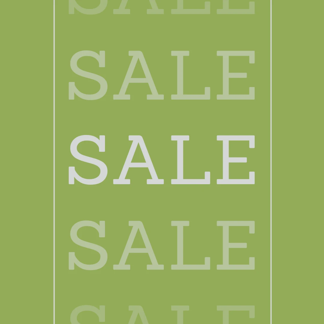 Instagram promotional post template using repeated SALE typography