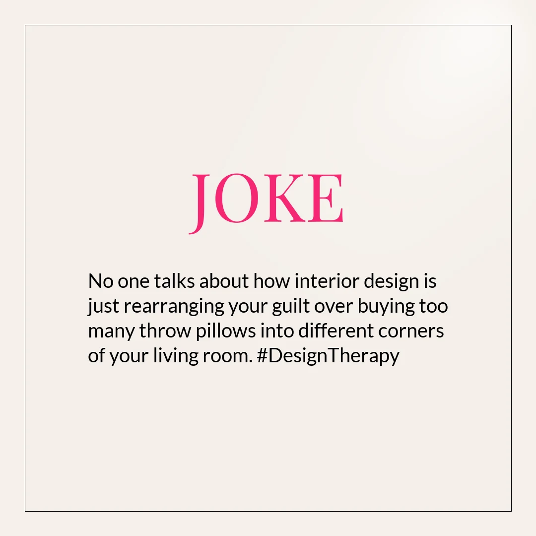 Instagram text post template with a joke built entirely from typography