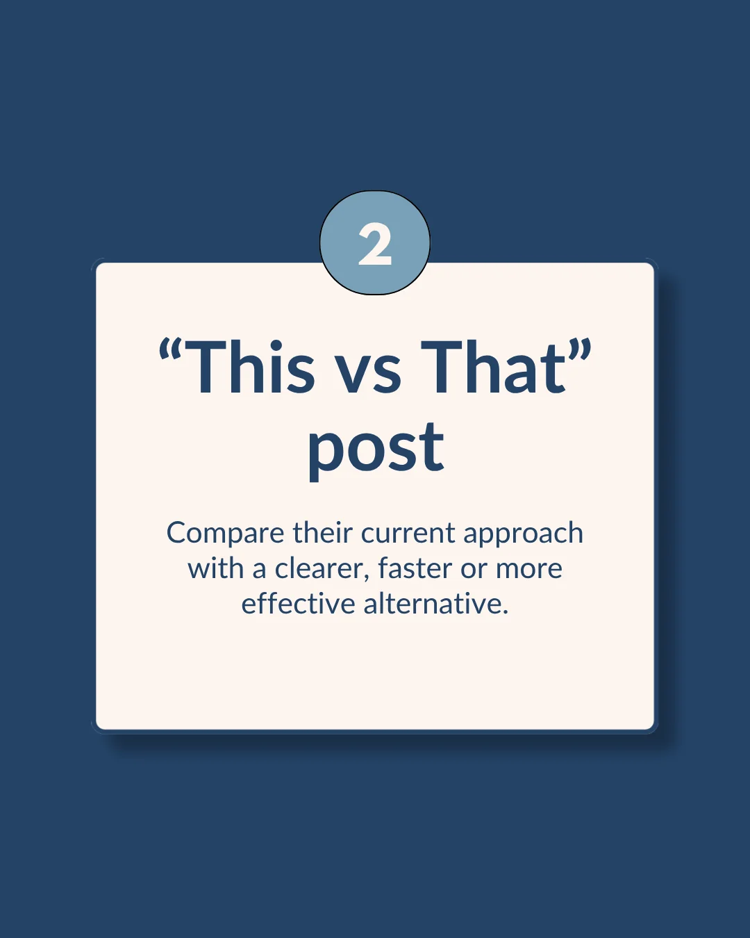 Instagram carousel template slide reading This vs That post