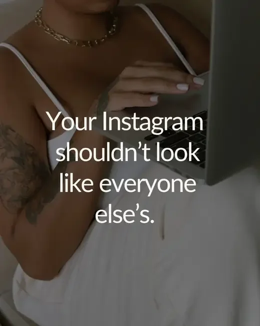 IG post generator example: ‘Your Instagram shouldn’t look like everyone else’s’ post made with Maxolot's AI Instagram post maker