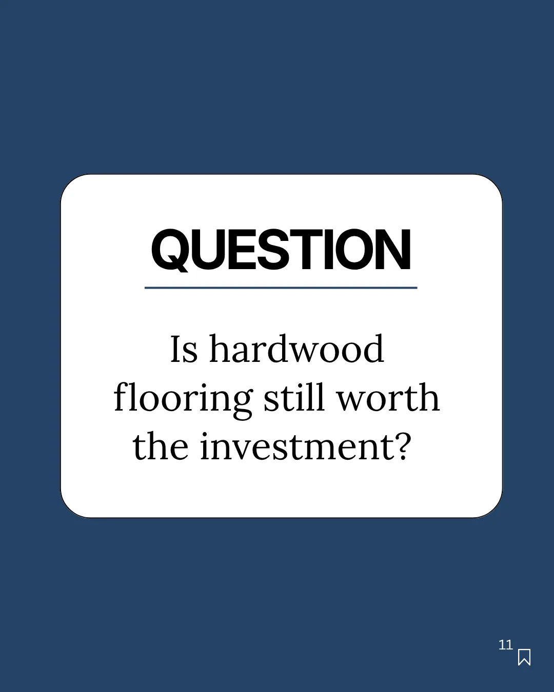 Question slide with a soft square layout